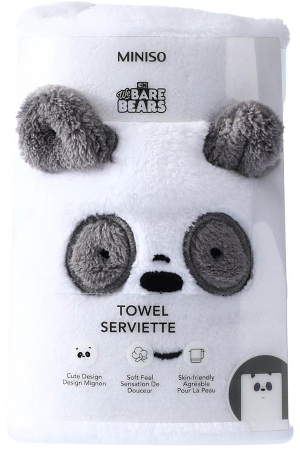 We Bare Bears Lisanslı El Havlusu - Panda