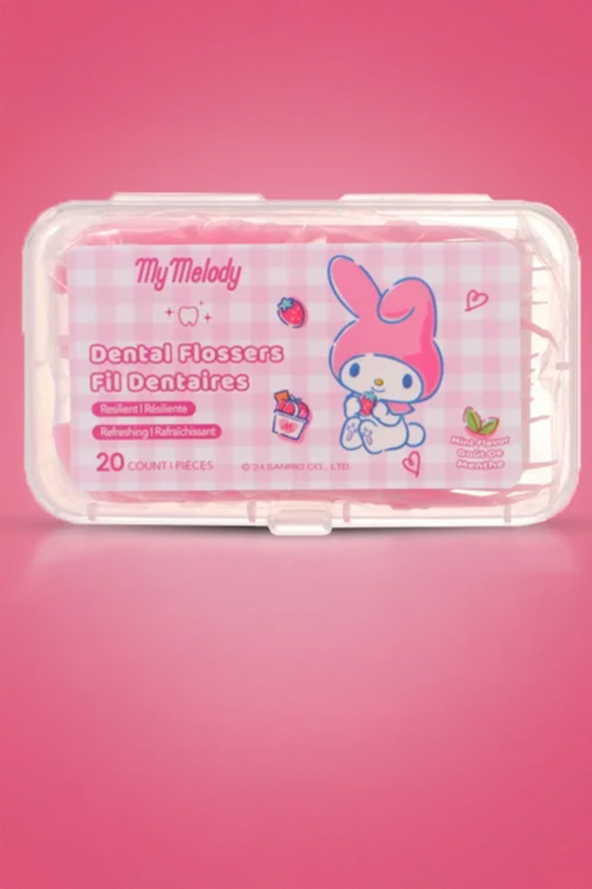 Sanrio Lisanslı Ultra İnce Nane Aromalı Kürdan Tipi Diş İpi (20x3 Adet)