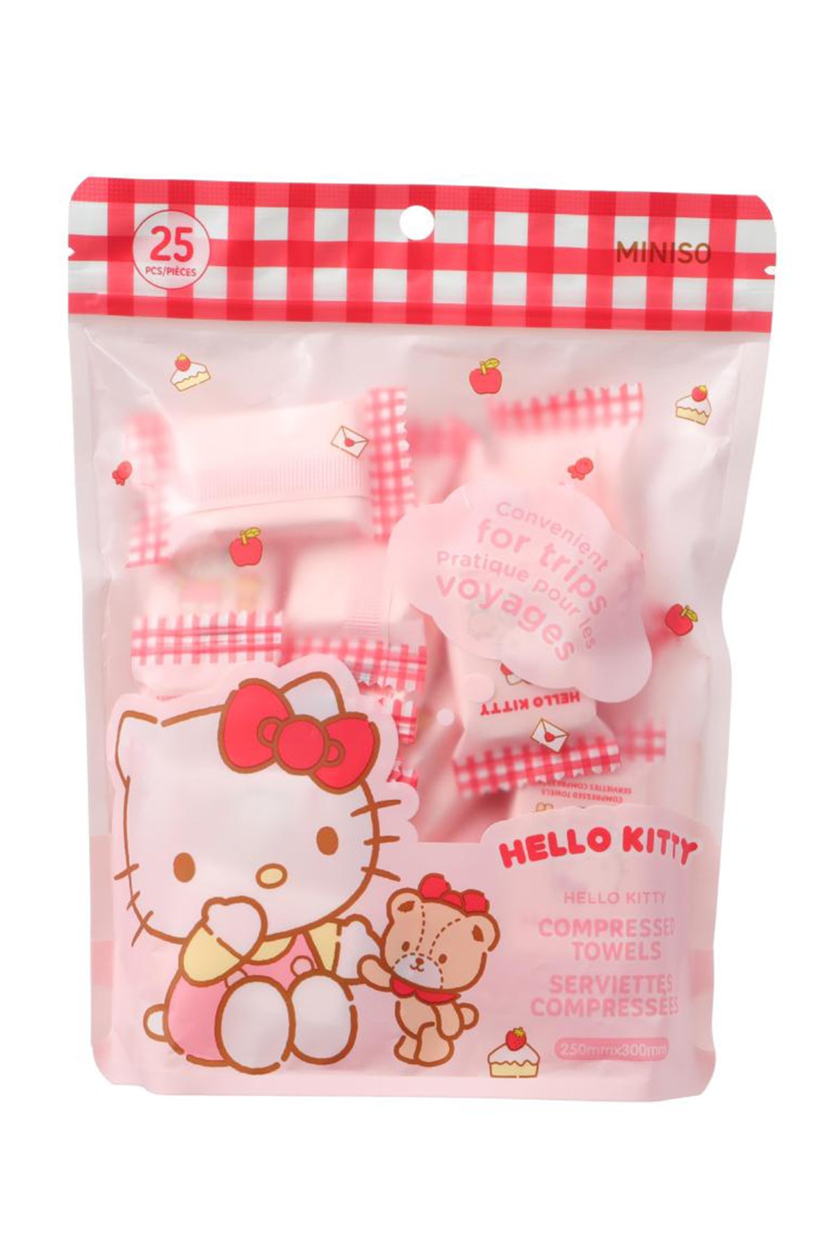 Sanrio Lisanslı Hello Kitty Sıkıştırılmış Havlu (25 adet)