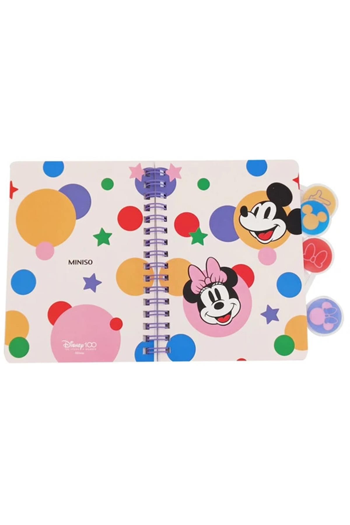 Disney 100.Yıl Lisanslı A6 Ayraçlı Telli Defter (64 Yaprak)