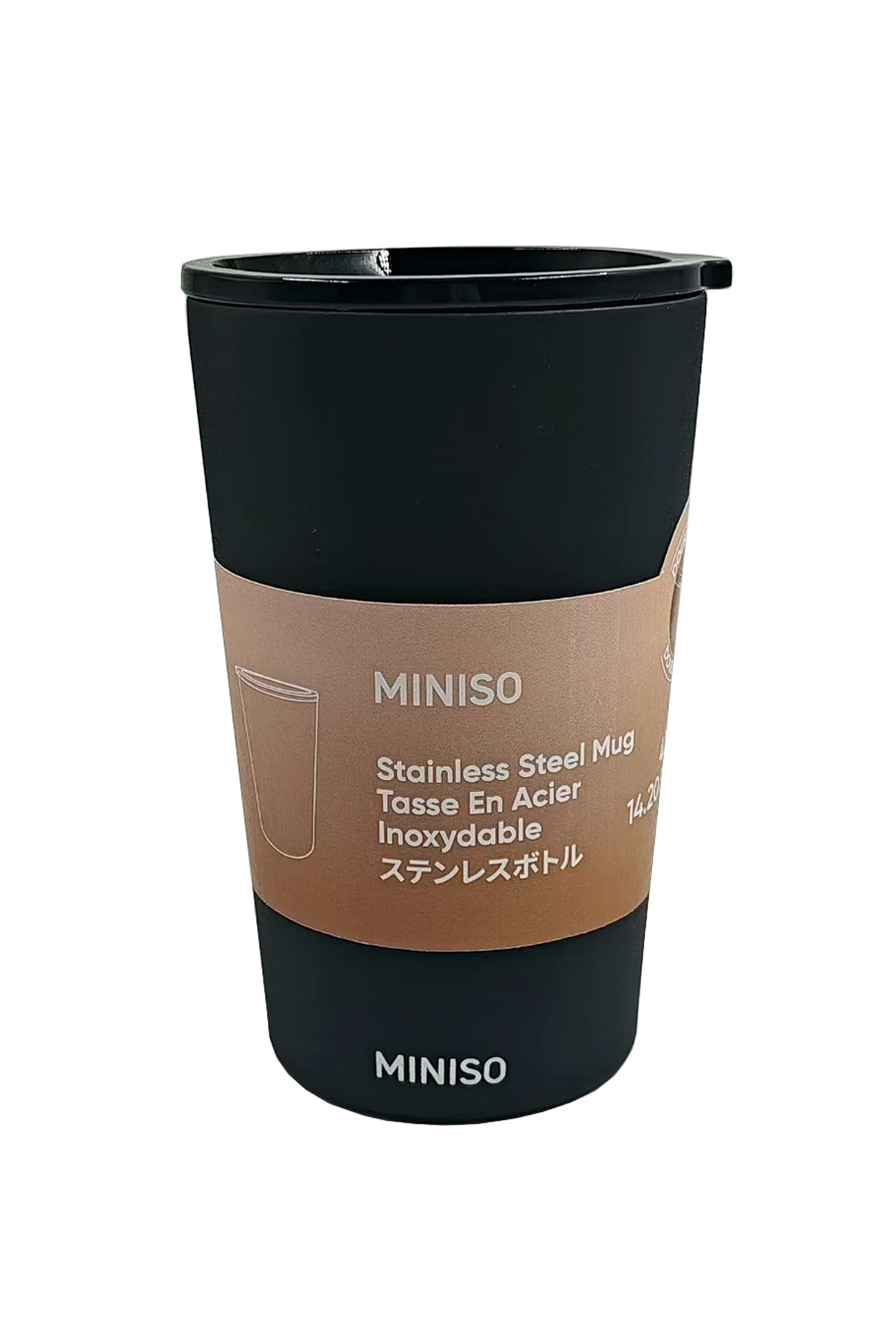Coffee Serisi Çift Cidarlı Çelik Termos Bardak 420 mL (Siyah