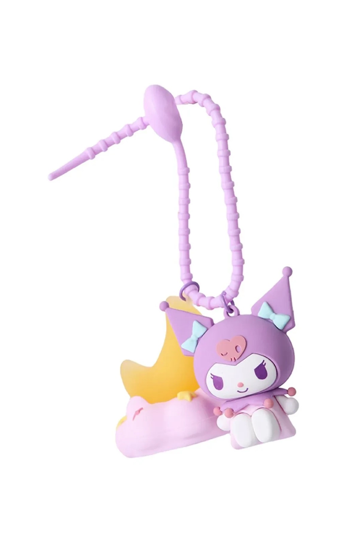 Sanrio Lisanslı LED Işıklı Anahtarlık (Kuromi)