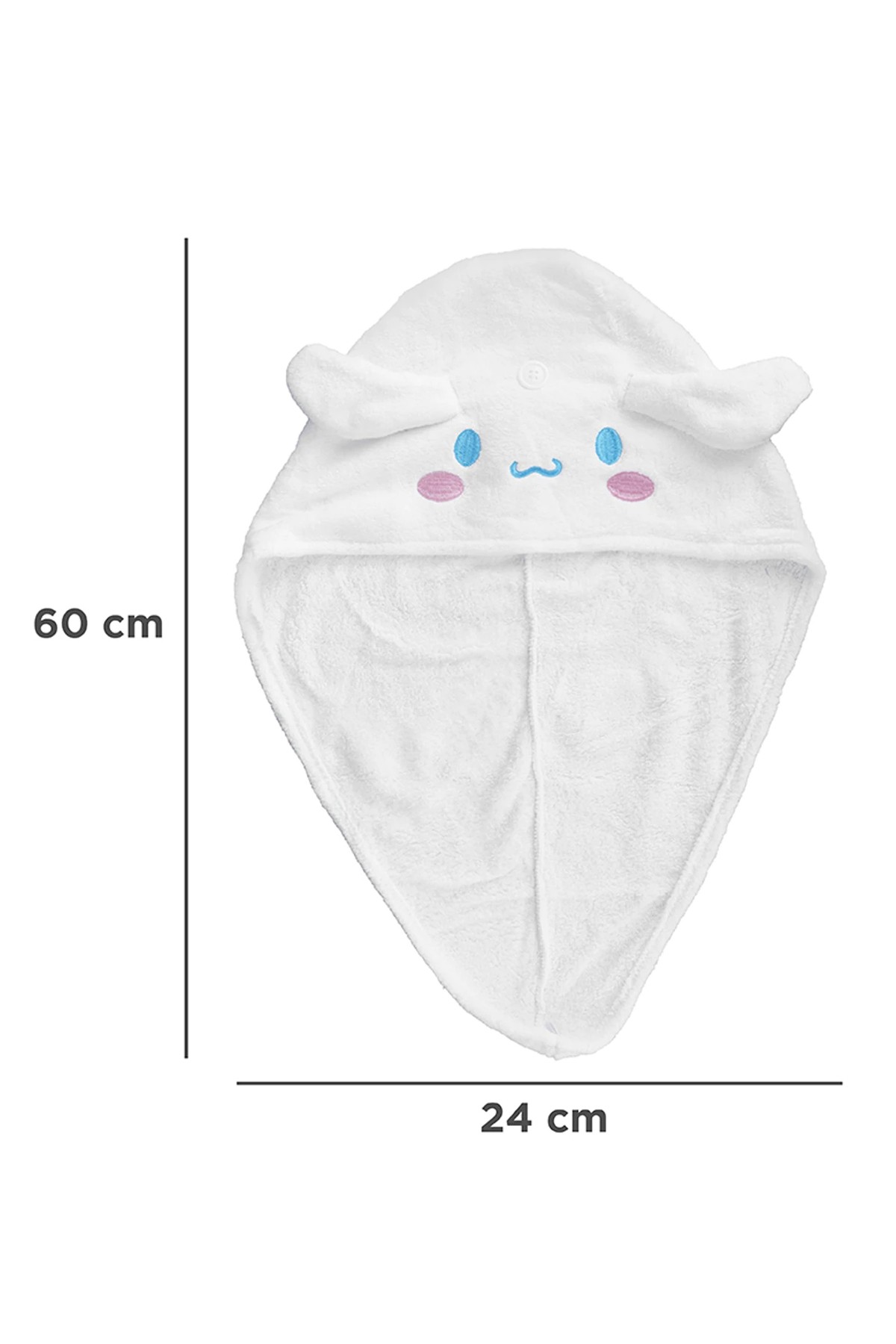 Sanrio Lisanslı Cinnamoroll Karakterli Emici Saç Kurulama Havlusu