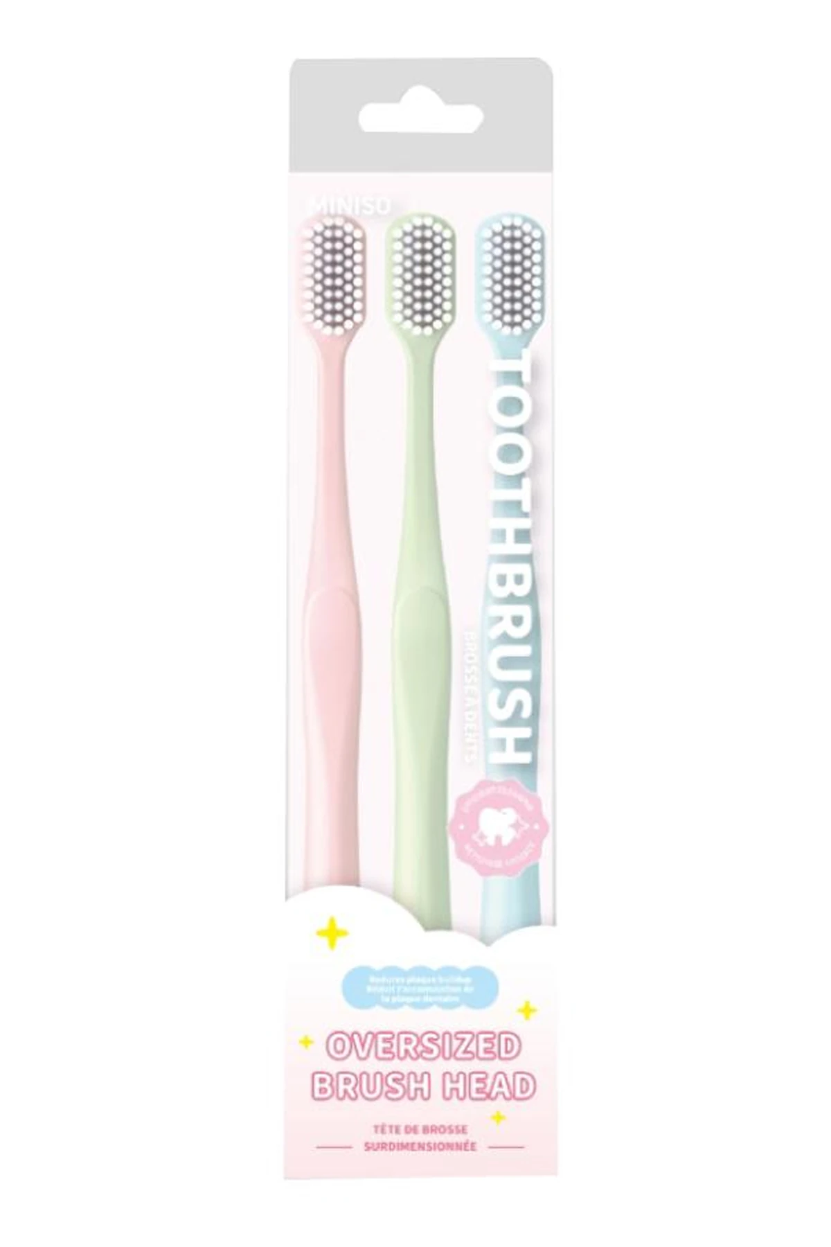 54 Delikli Büyük Boy Diş Fırçaları (3 adet)