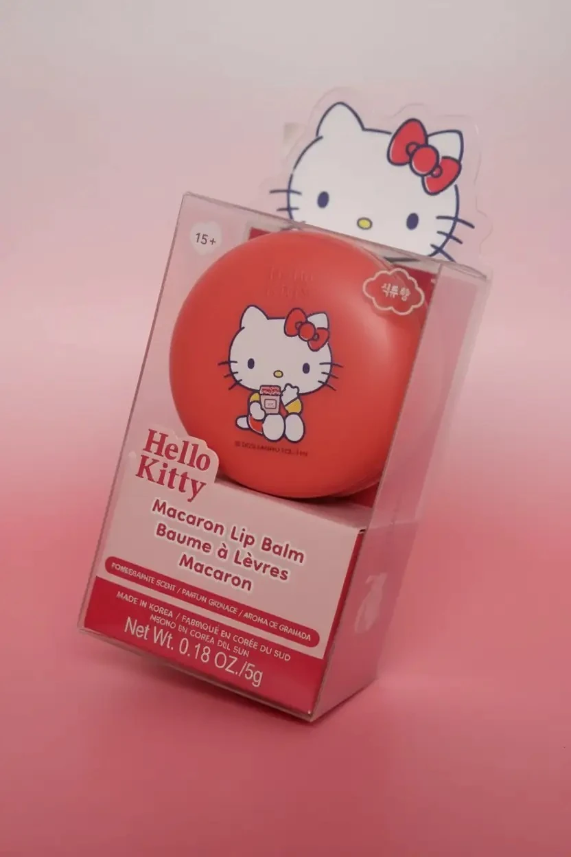 Sanrio Lisanslı Hello Kitty Makaron Lip Balm (Nar)