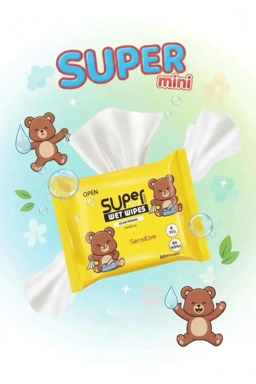 Doyfresh Super 8'li Mini Islak Mendil Seti – Anti-Alerjik & Alkol İçermez