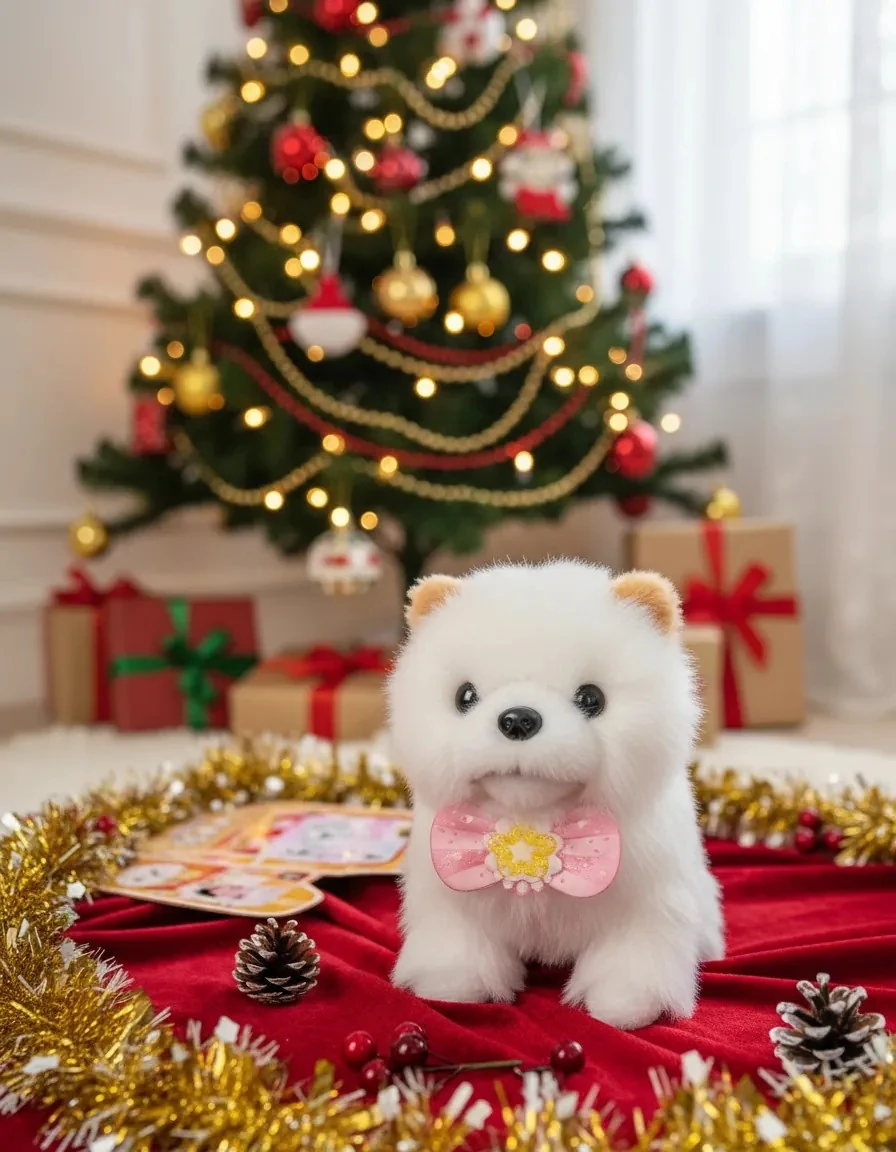 Sesli ve Sallanan Kuyruklu Yürüyen Pilli Peluş Oyuncak