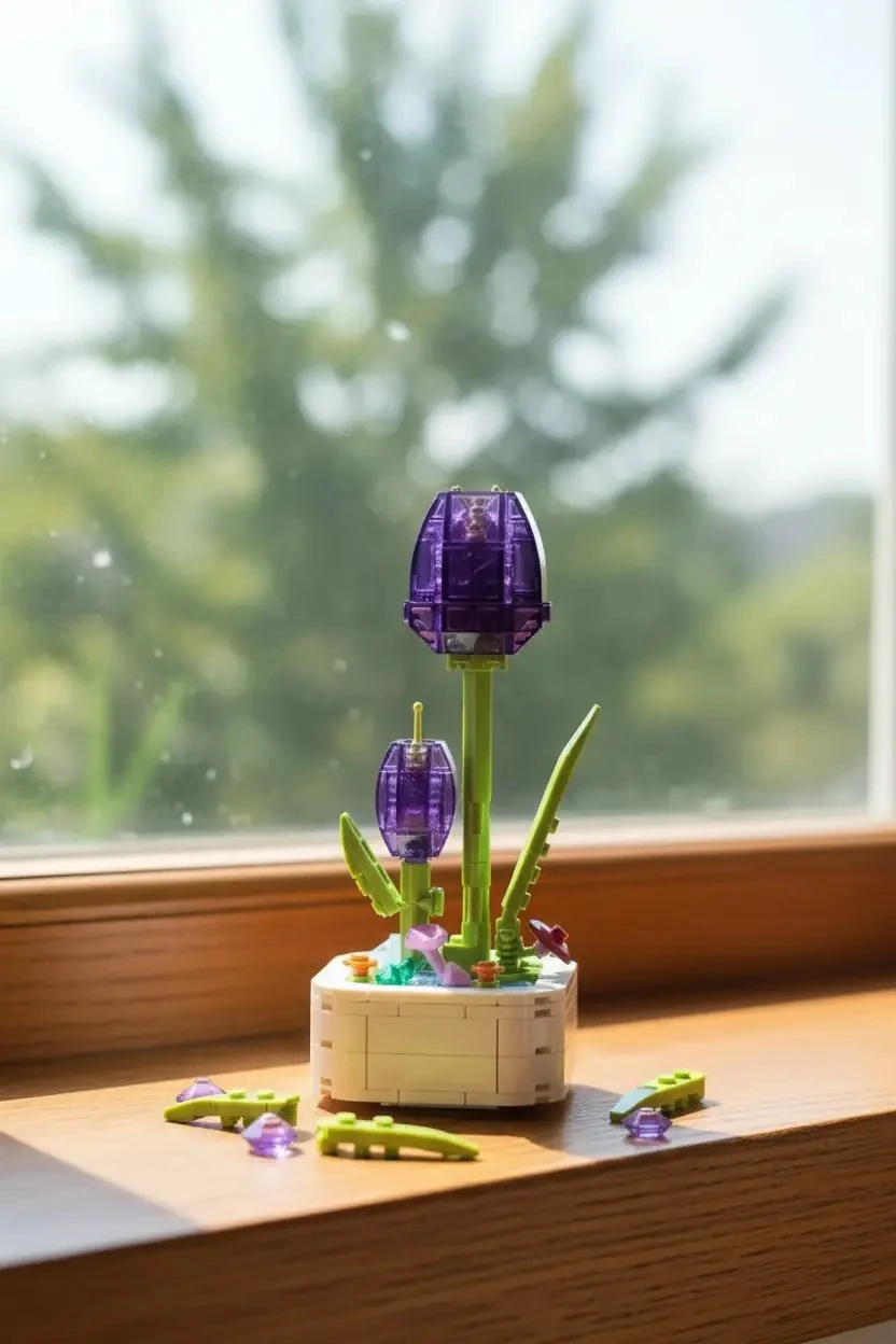 Mor Lale Mini Çiçek Oyun Bloğu