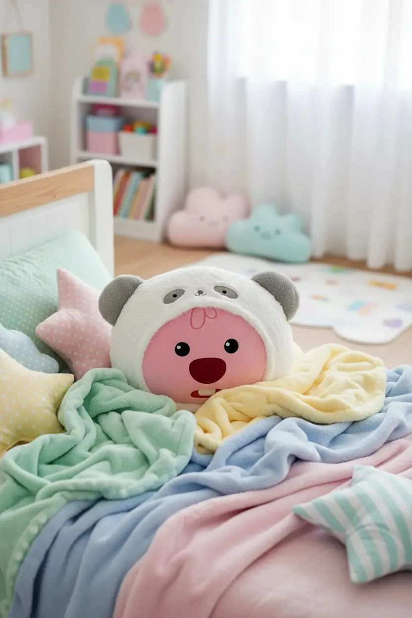 Zanmang Loopy Lisanslı Kostümlü Peluş Yastık (40cm) - Panda