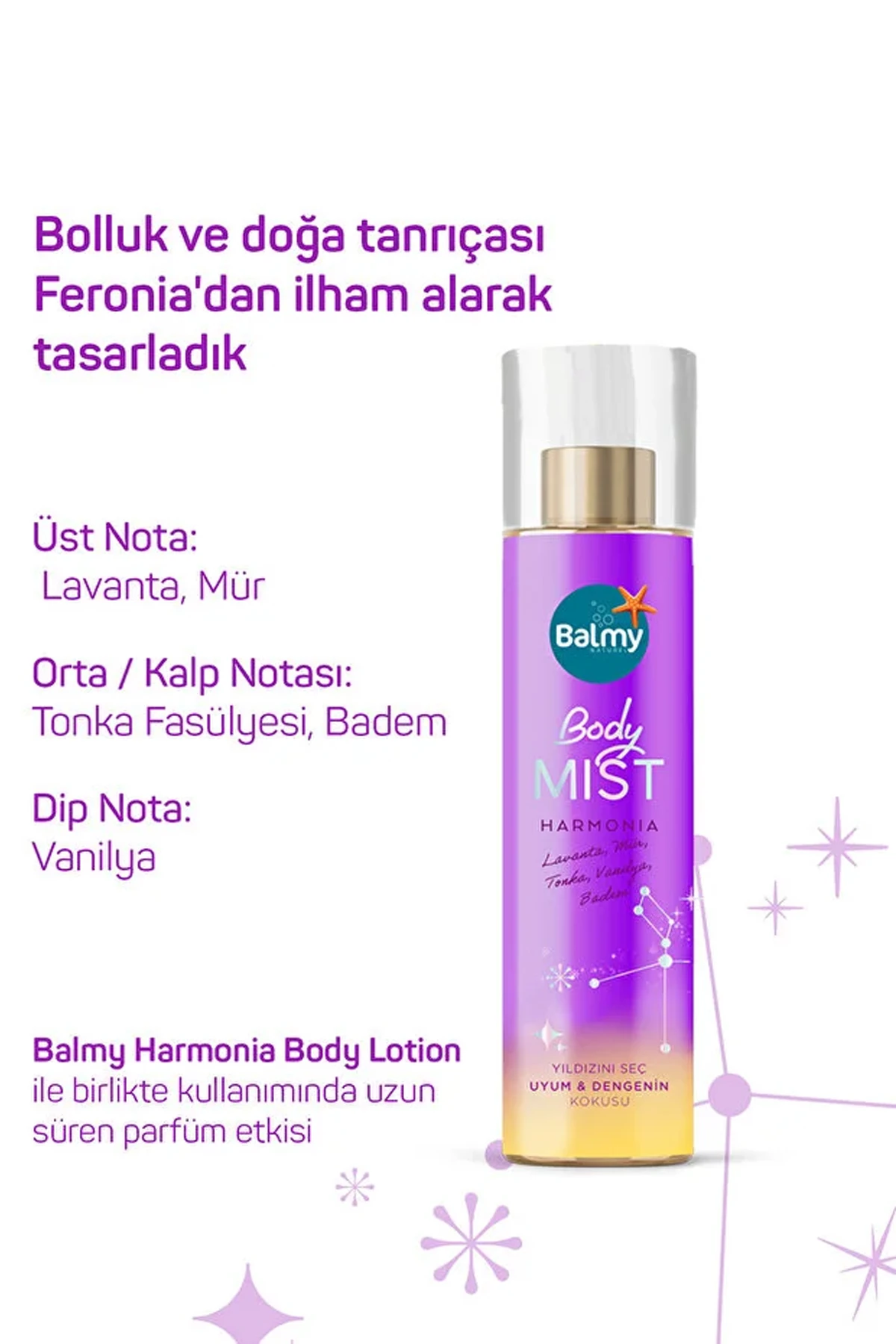 Balmy Harmonia Vücut Spreyi Lavanta-Badem-Vanilya 200 ml