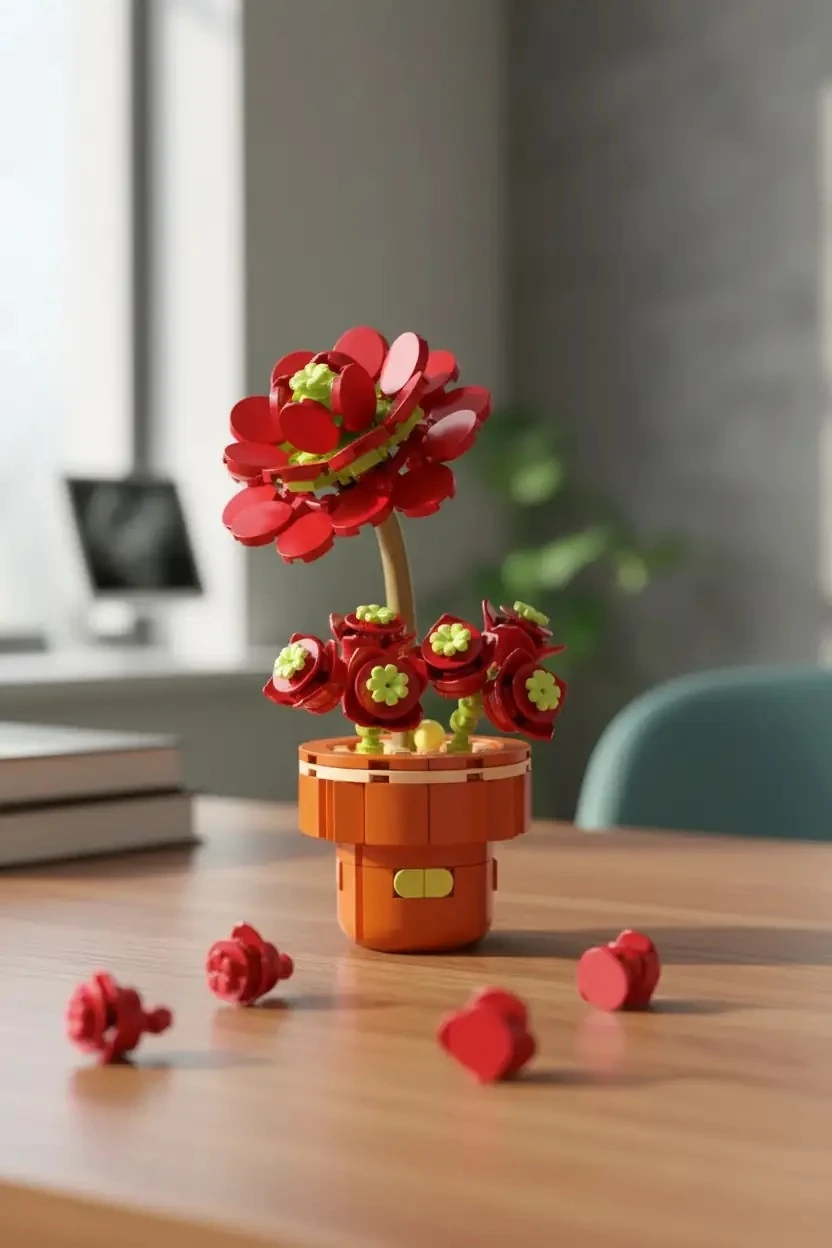 Gül Sukulenti Saksılı Mini Oyun Bloğu