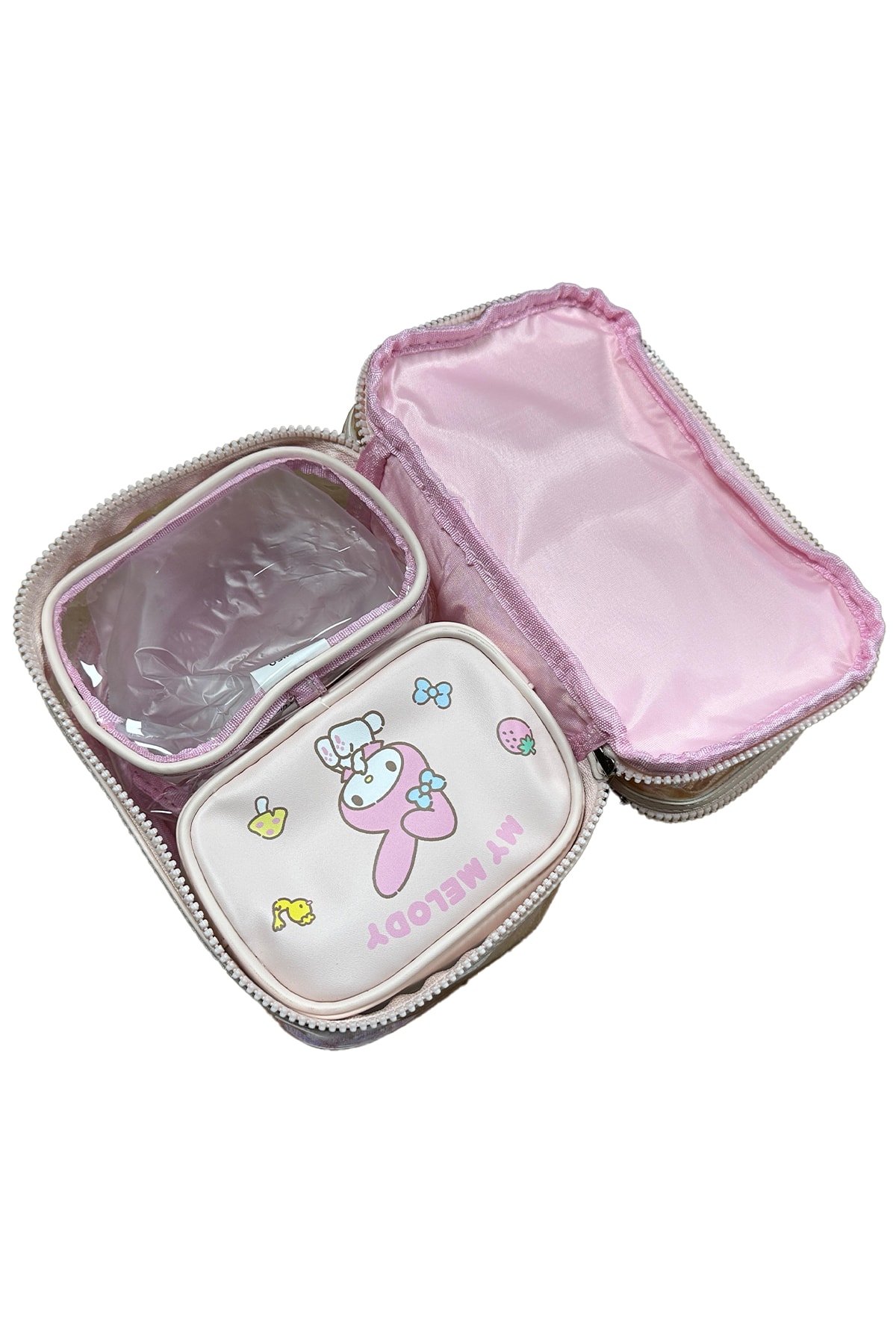 Sanrio Lisanslı My Melody Saplı Kozmetik Çantası Seti