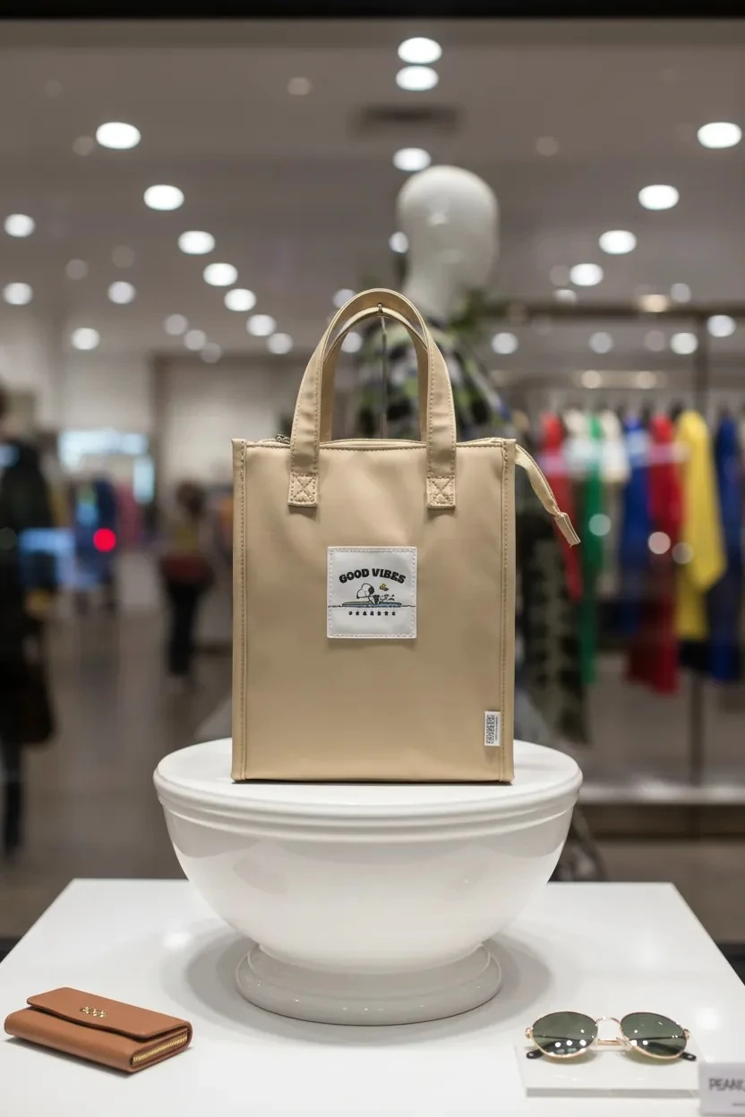 Snoopy Lisanslı Eğlence Serisi Beslenme Çantası (Bej)