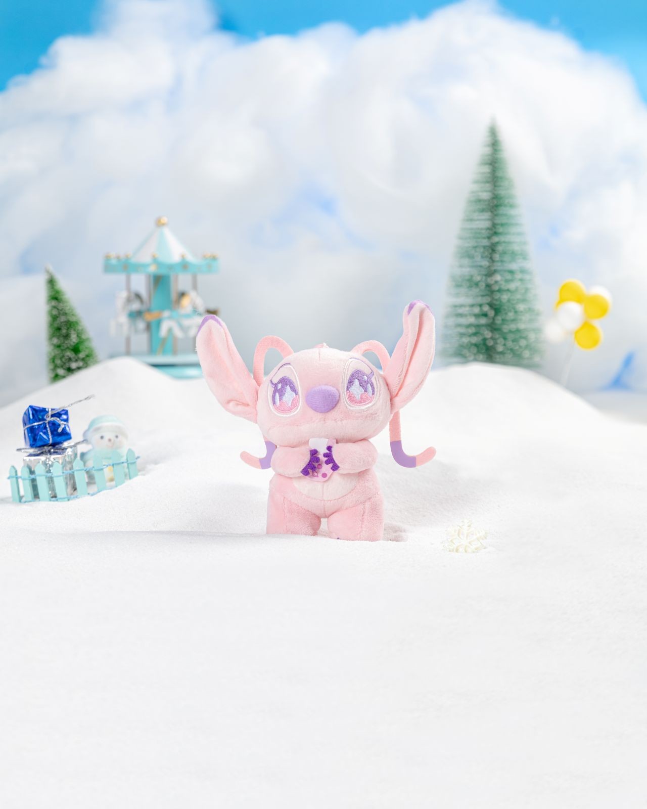 Disney Lilo&Stitch Lisanslı Parti Serisi Peluş Çanta Süsü Anahtarlık - Angel