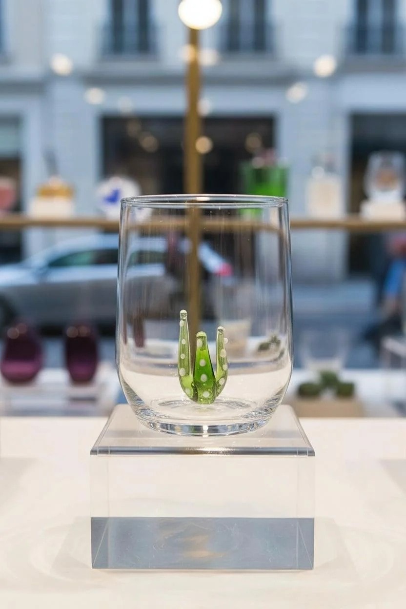 Sheforshe Kaktüs Figürlü Cam Bardak