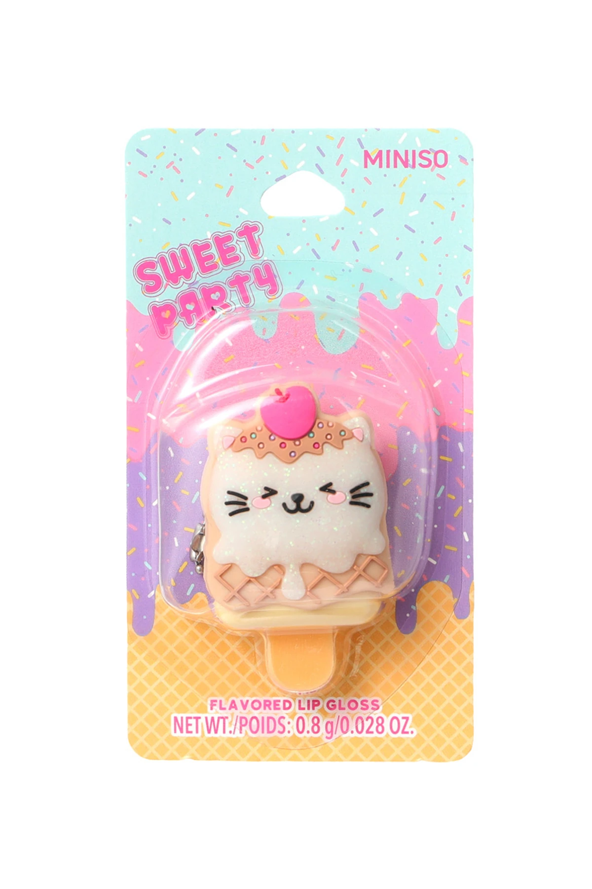 Tatlı Temalı Lip Gloss (Kedi Şeklinde Dondurma Külahı)
