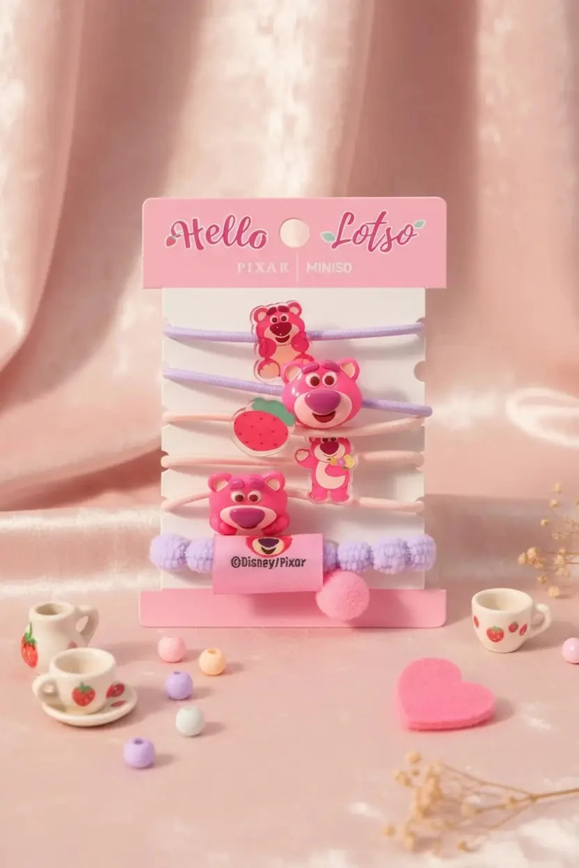 Disney Fluufy Lisanslı Saç Lastiği (6 adet) - Lotso