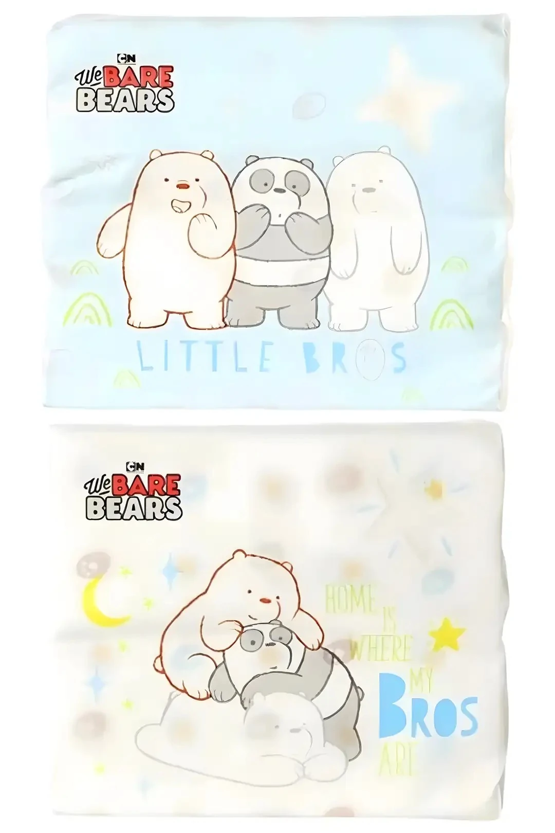 We Bare Bears Lisanslı Baskılı Kağıt Mendil - Yıldız - 50Yp.