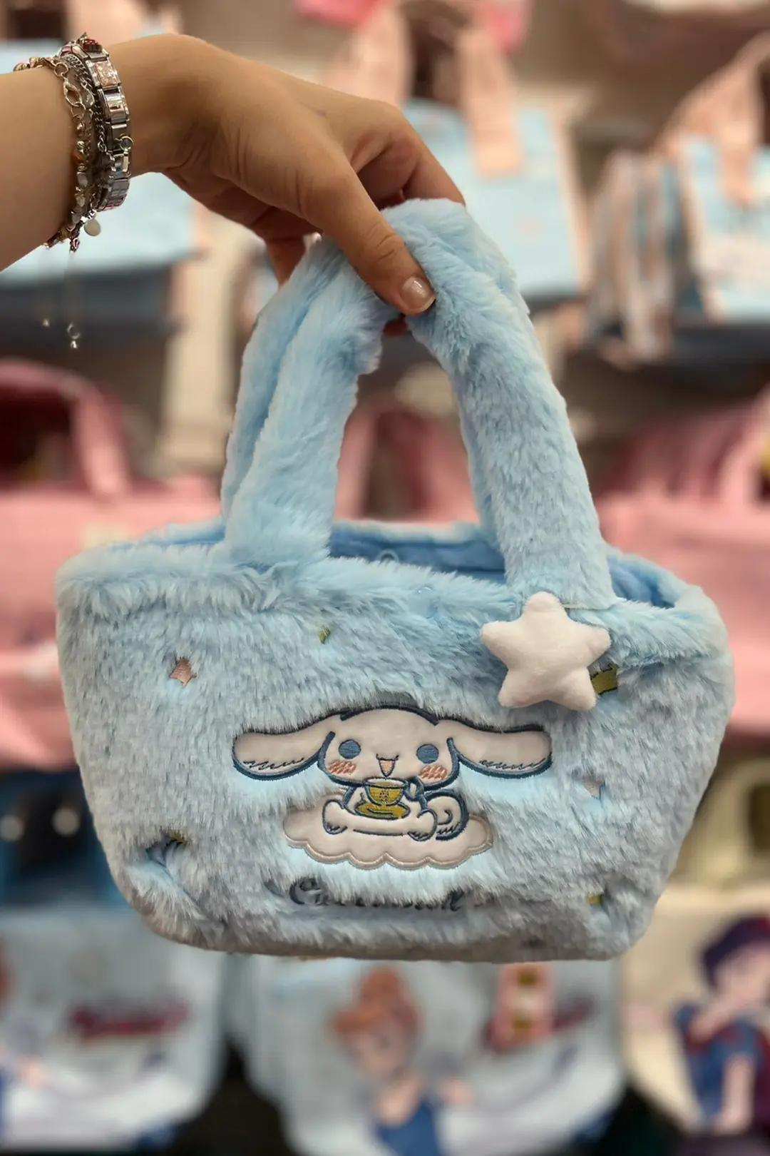 Sanrio Lisanslı Cinnamoroll Peluş Yiyecek Çantası | Miniso