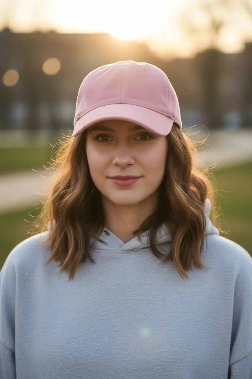 Sheforshe 13508 Süet Kep / Pembe