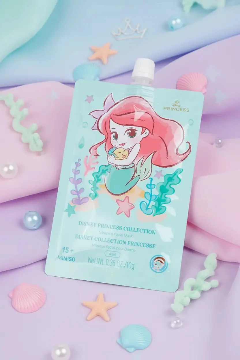Disney Prenses Lisanslı Nemlendirici ve Ferahlatıcı Uyku Yüz Maskesi Ariel 7,5 cm