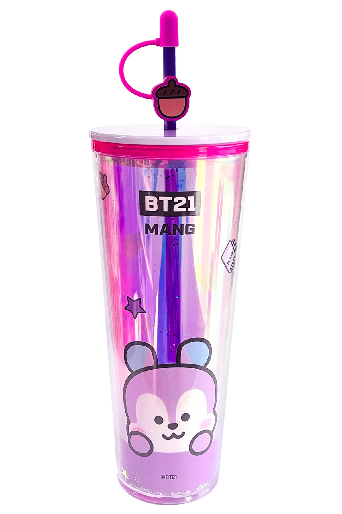 BT21 Lisanslı Çift Cidarlı Pipetli Şişe (800ml) - Mang