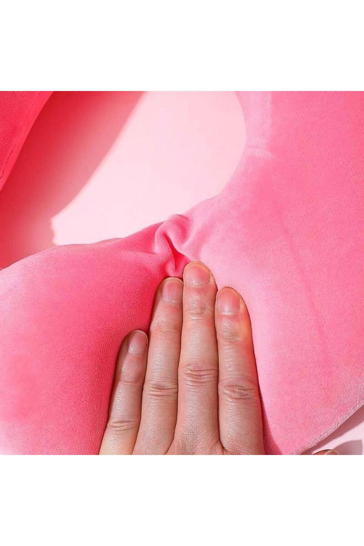 Memory Boyun Yastığı,Seyahat Yastığı -Pembe
