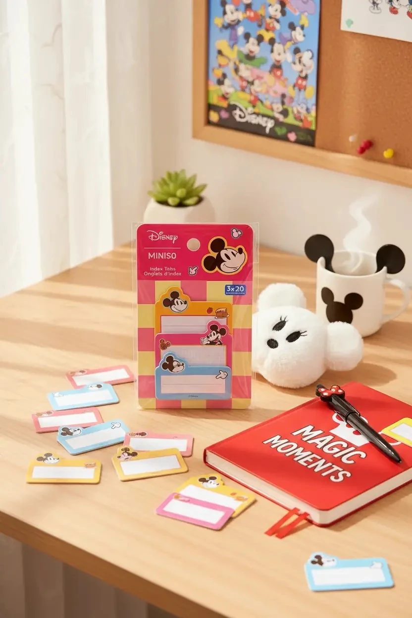 Disney Lisanslı Mickey Mouse Yemek Serisi Renkli İllüstrasyonlu Kare Blok Not Kağıdı