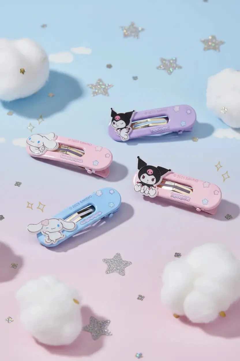 Sanrio Lisanslı Hello Kitty ve Arkadaşları Tatlı Serisi Figürlü Saç Tokası – Renkli ve Şık Tasarım