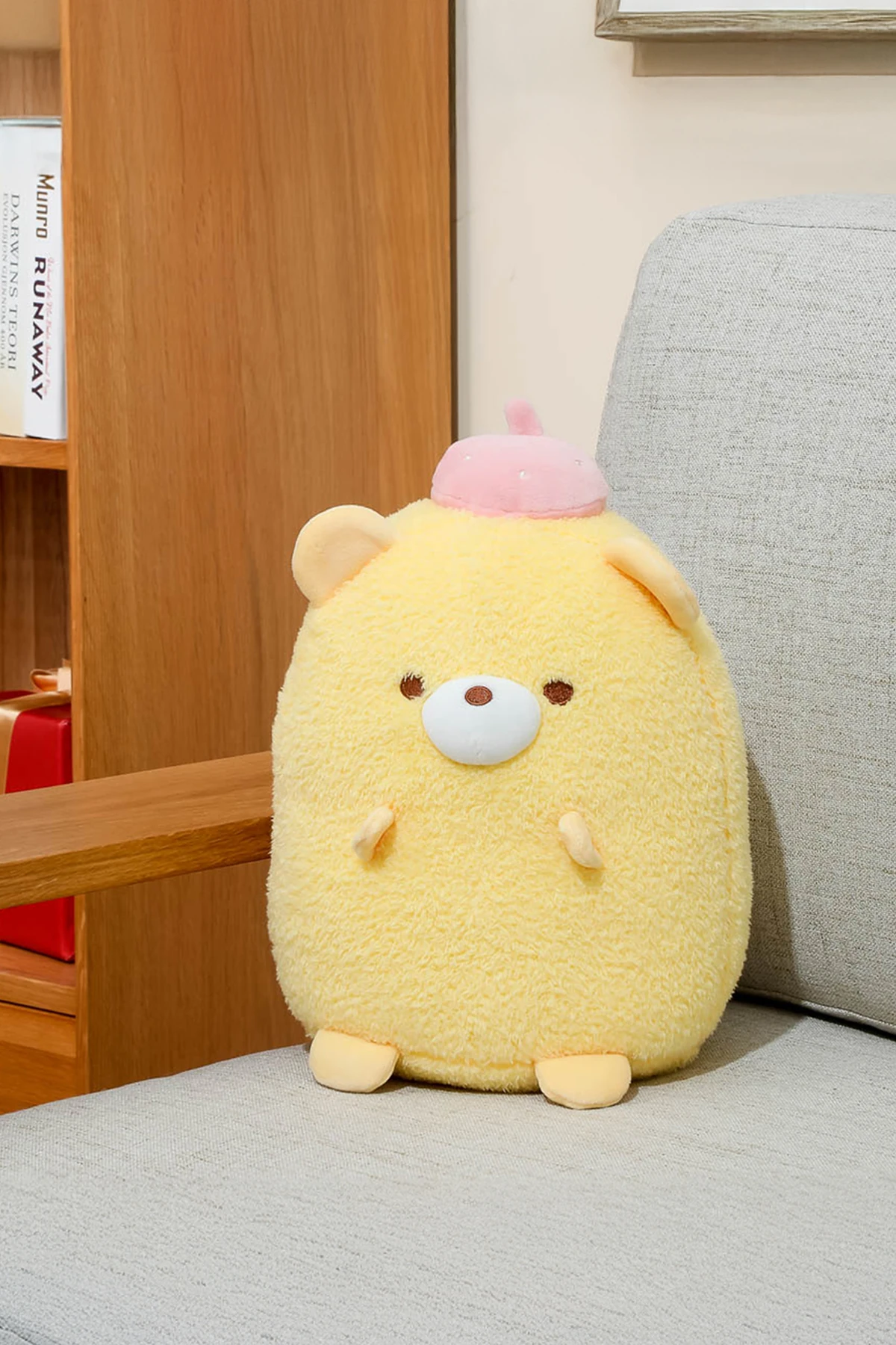 Miniso Lisanslı Tavuk Peluş Oyuncak 27 Cm – Yastık Formlu Yumuşacık Sevimli Tasarım
