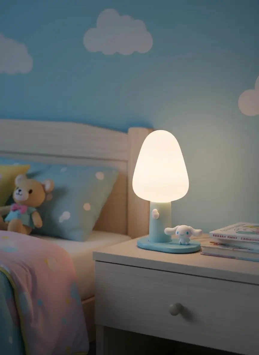 Sanrio Lisanslı Cinnamoroll LED Gece Lambası – Yumuşak Işıklı Dekoratif 10,5 Cm