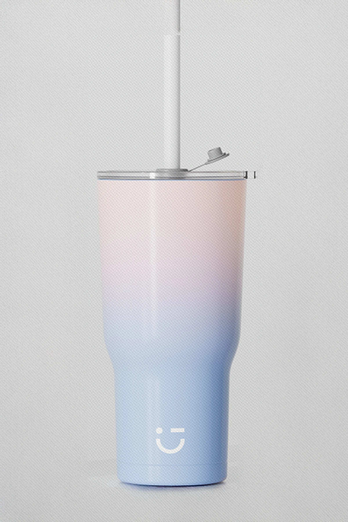 Gradyan Renkli Pipetli Çelik Matara 580 ml (Pembe)