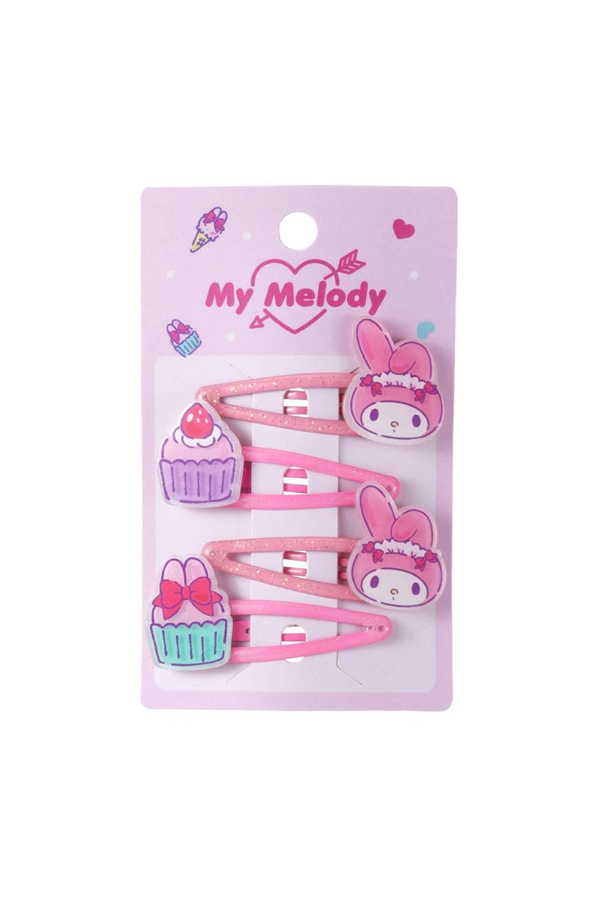 Sanrio Lisanslı My Melody Saç Tokaları (4 adet)
