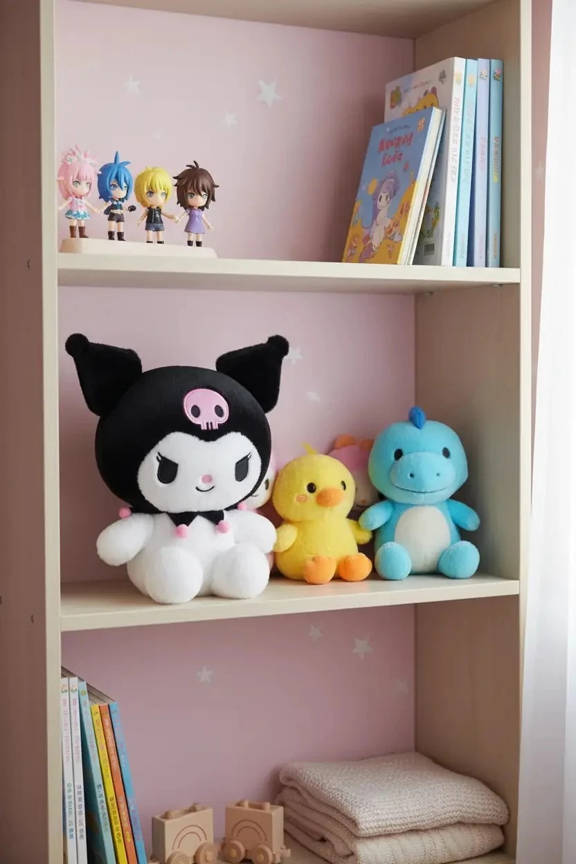 Sanrio Lisanslı Oturan Peluş Oyuncak (26 cm) - Kuromi
