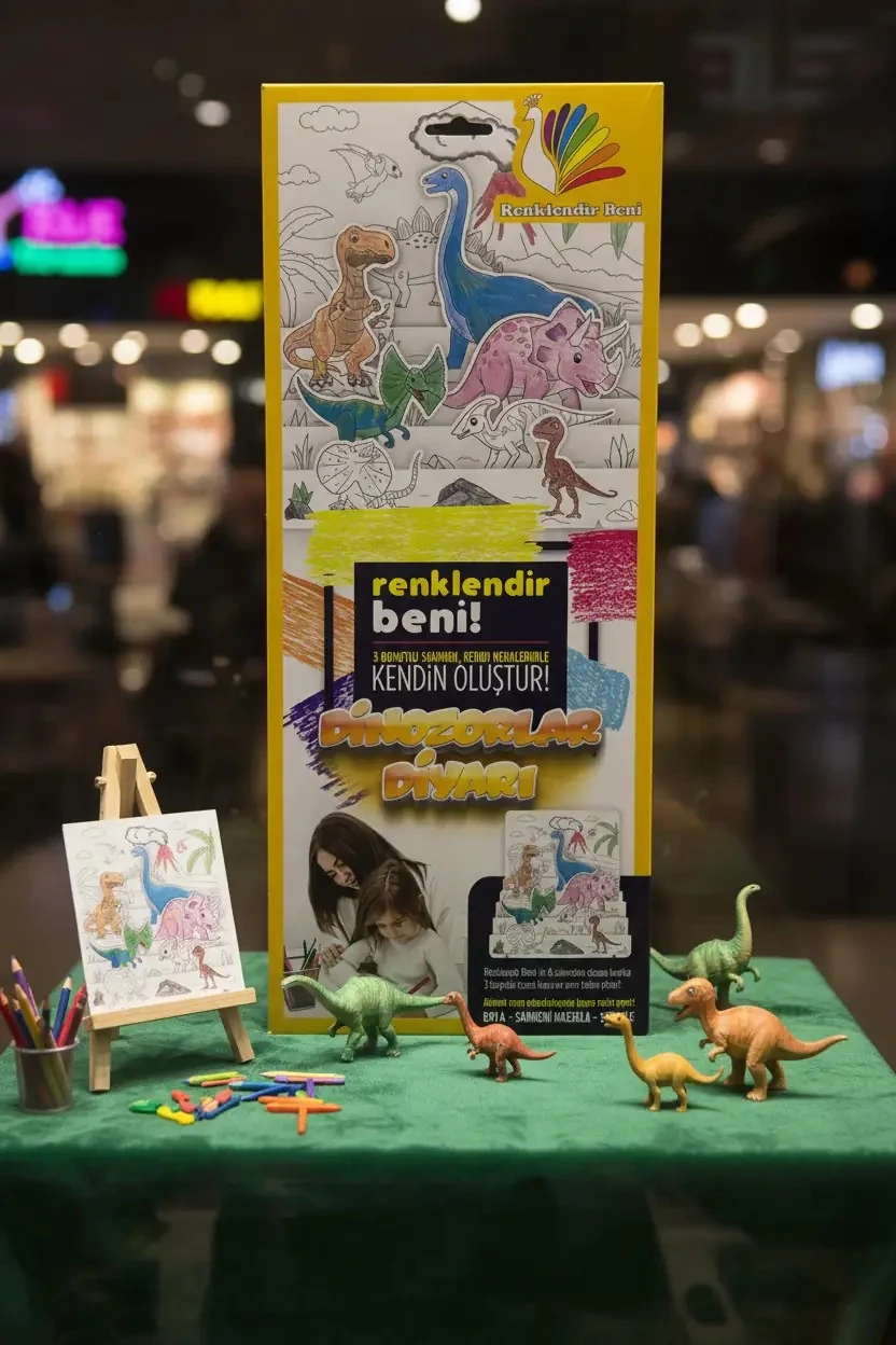 Rb Dinozorlar Diyarı Boyama Sahnesi – Eğitici Dev Boyama Seti (Çocuklar İçin)