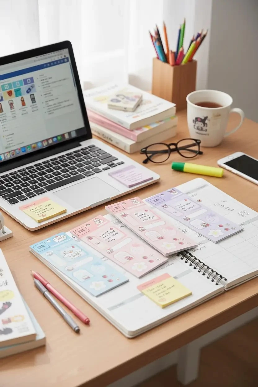 Sanrio Lisanslı Çilek Koleksiyonu Yapışkanlı Not Kağıdı Seti