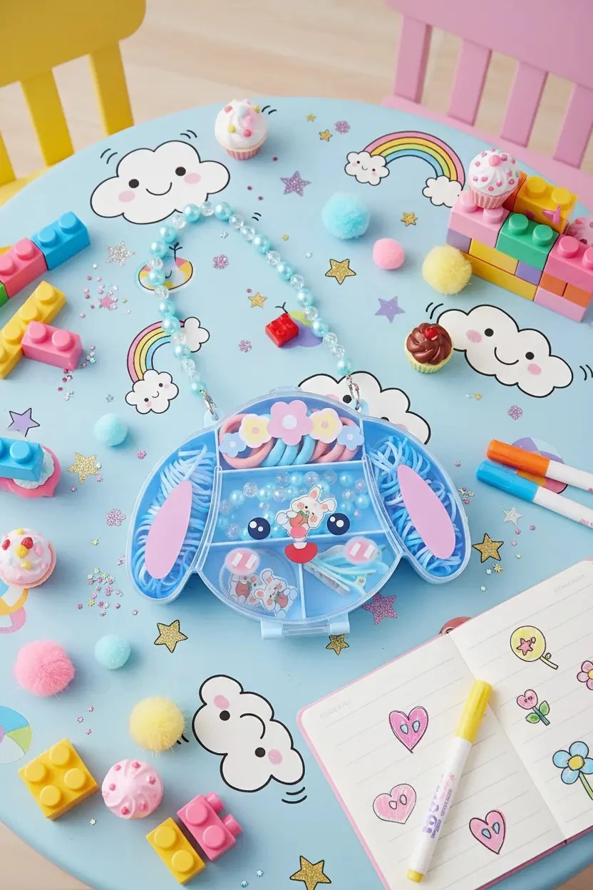 Lovely Serisi Küçük Tavşan Figürlü Toka Seti