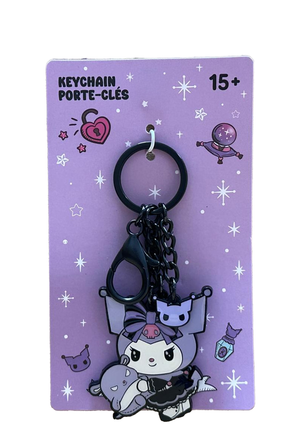 Sanrio Lisanslı Kuromi Metal Anahtarlık
