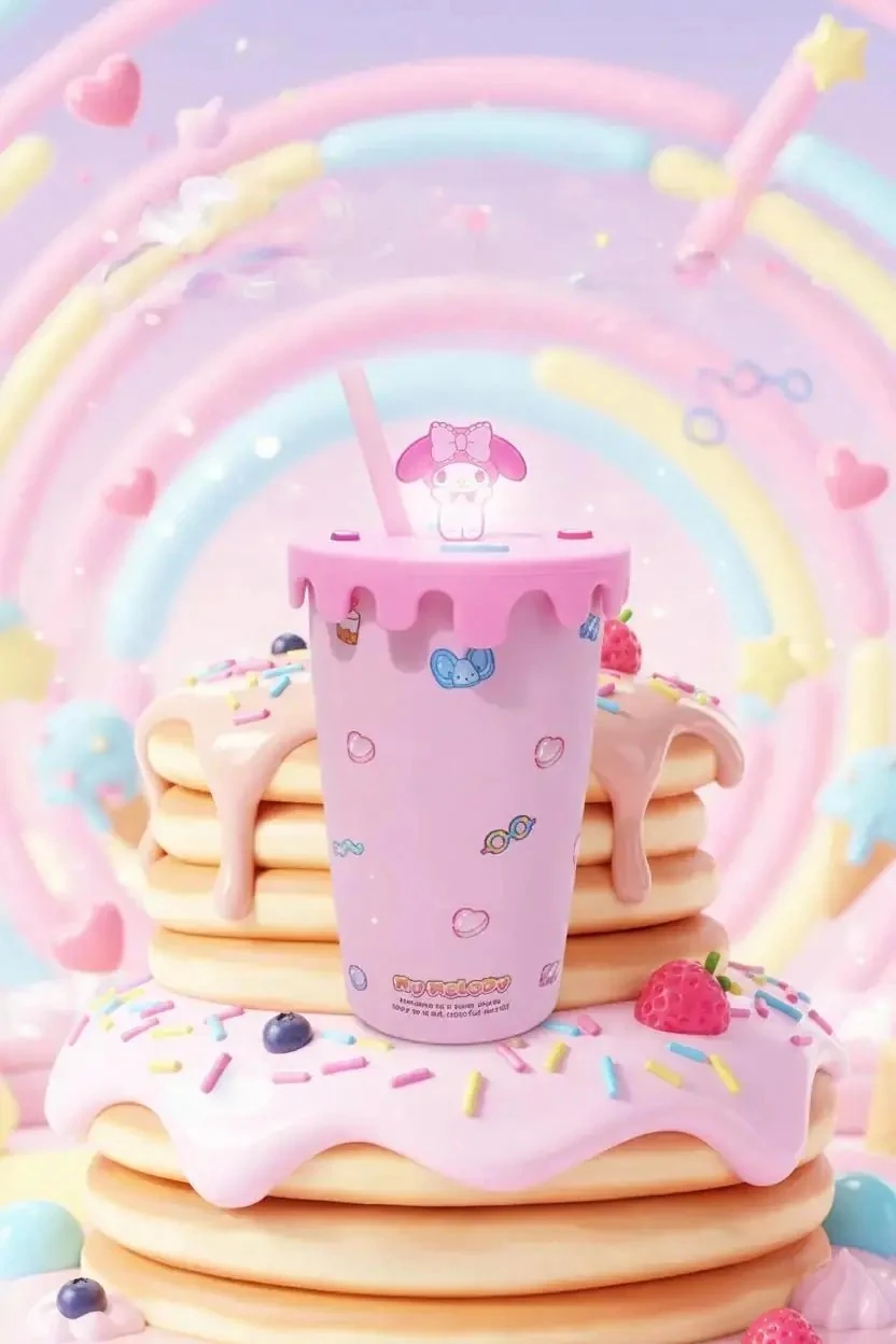 Sanrio Lisanslı My Melody Pipetli Fincan – Kapaklı Tasarım