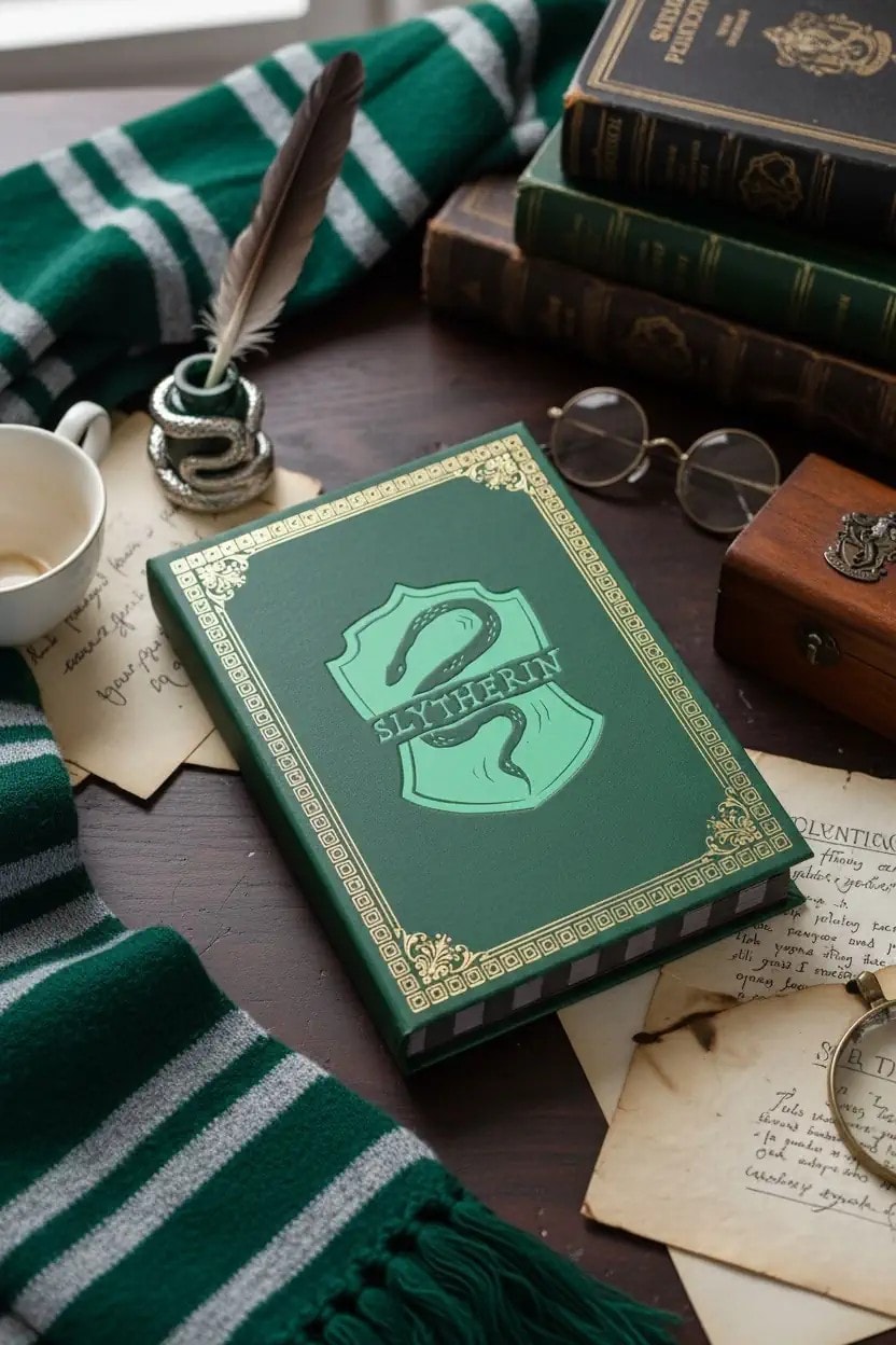 Harry Potter Lisanslı Ciltli Çizgili Defter 208Yp. - Slytherin