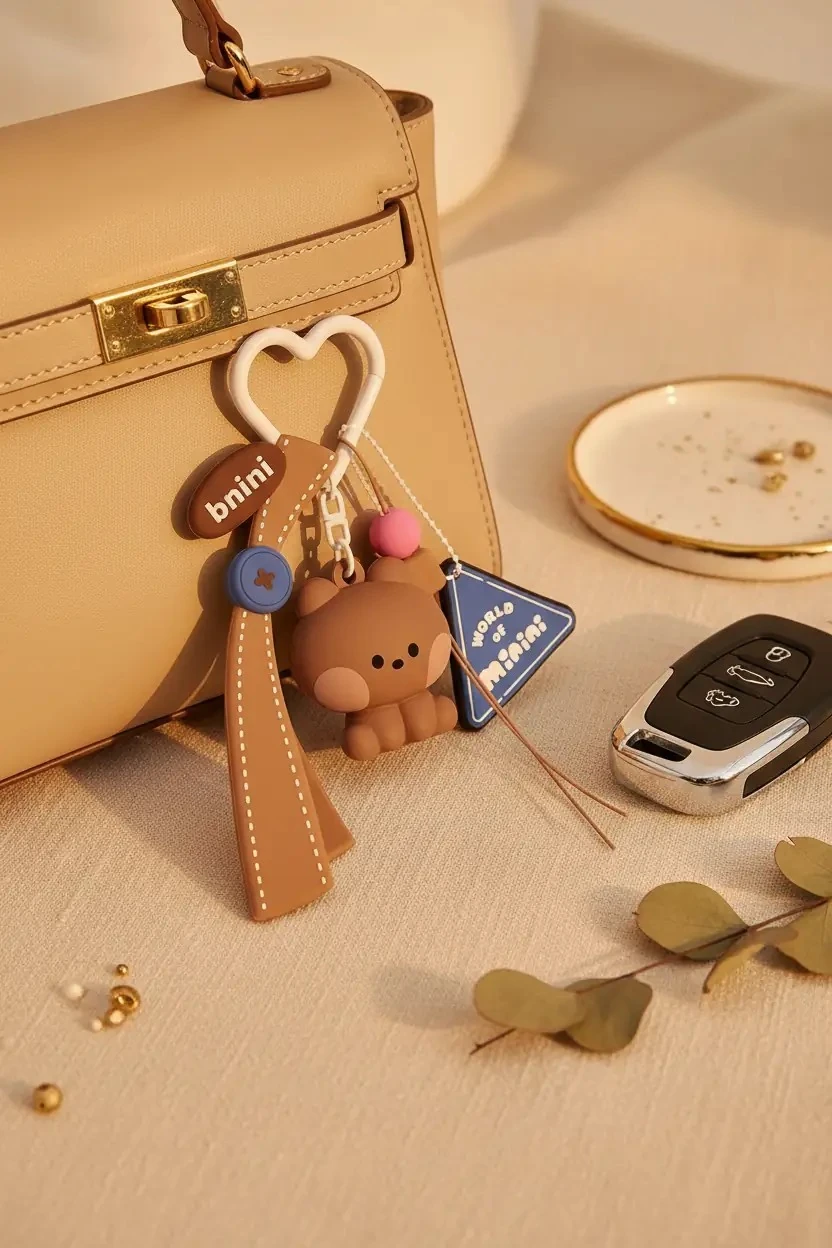 Miniso Lisanslı Minini Koleksiyon Dopamin Oturma Duruşu 3D Anahtarlık – Çanta & Anahtar Süsü