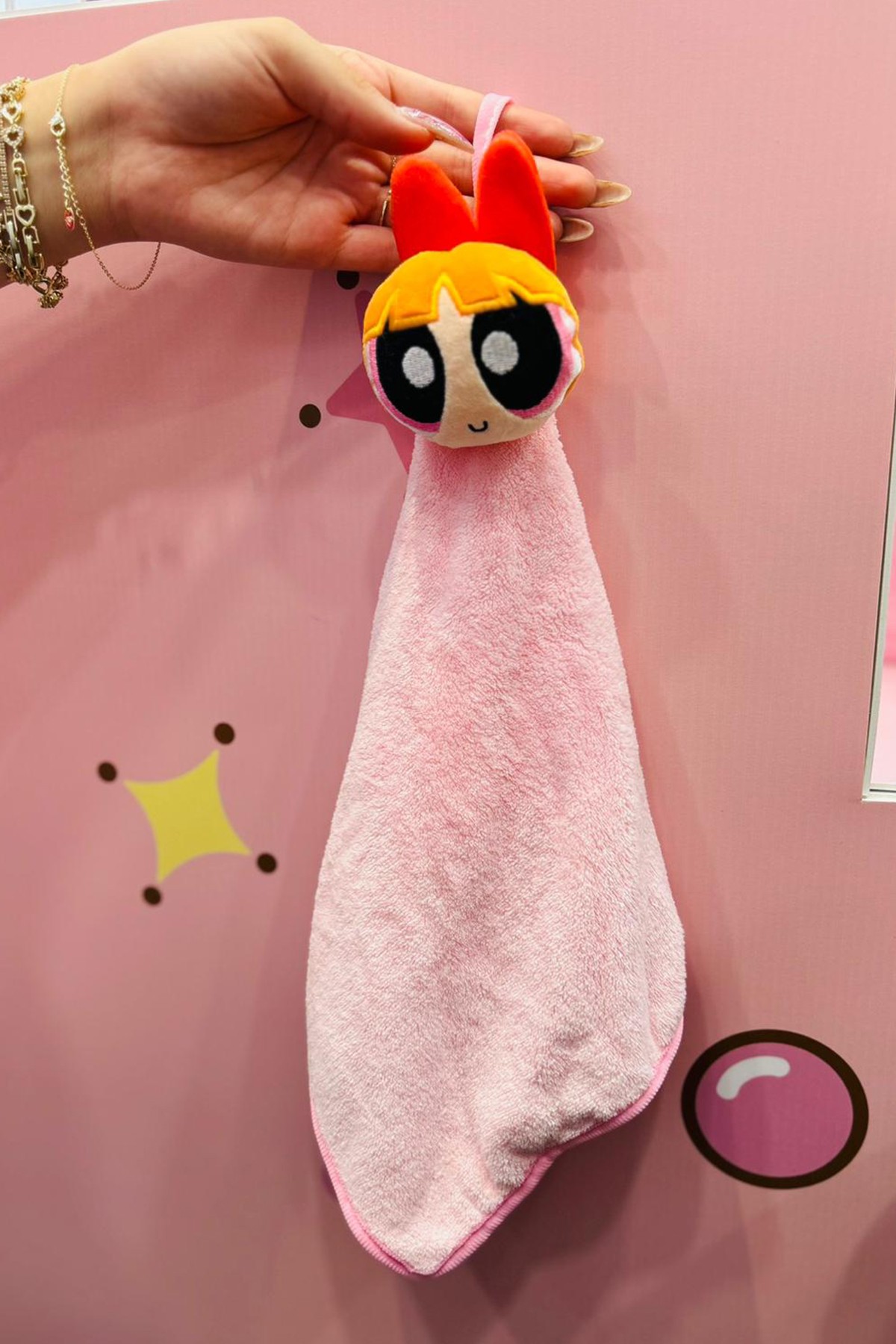 Powerpuff Girls Lisanslı 3D Dekoratif El Havlusu (Blossom)