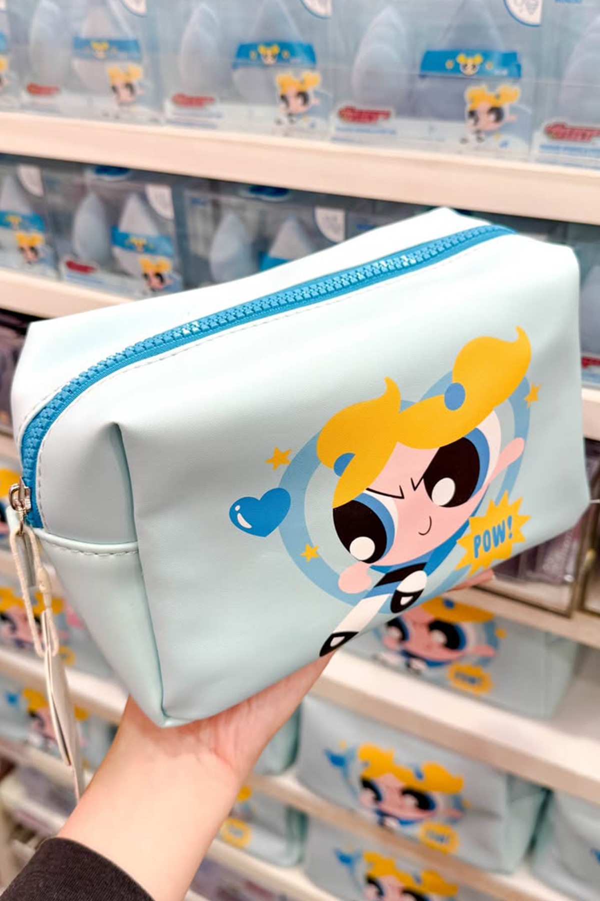 Powerpuff Girls Lisanslı Kare Kozmetik Çantası - Bubbles