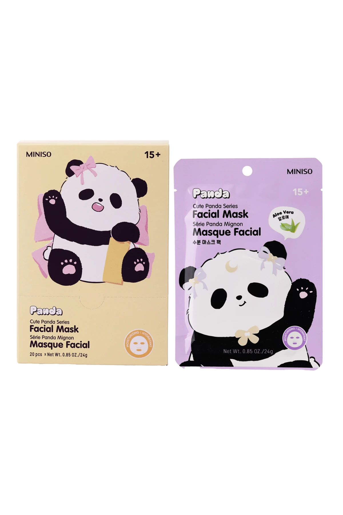 Sevimli Panda Serisi Yüz Maskesi (Aloe Vera)