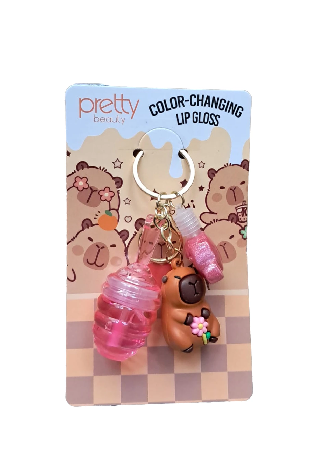 Pretty Beauty Ayıcıklı Anahtarlıklı Lip Gloss & Lip Oil PB-951