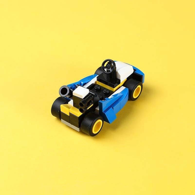44 Parça Lego Ulaşım Yapı Taşları Go Kart