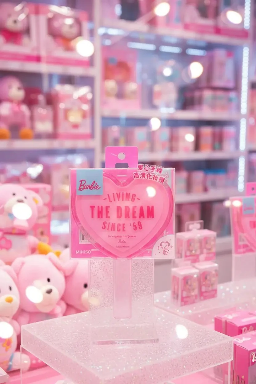 Barbie Lisanslı Kalpli El Aynası