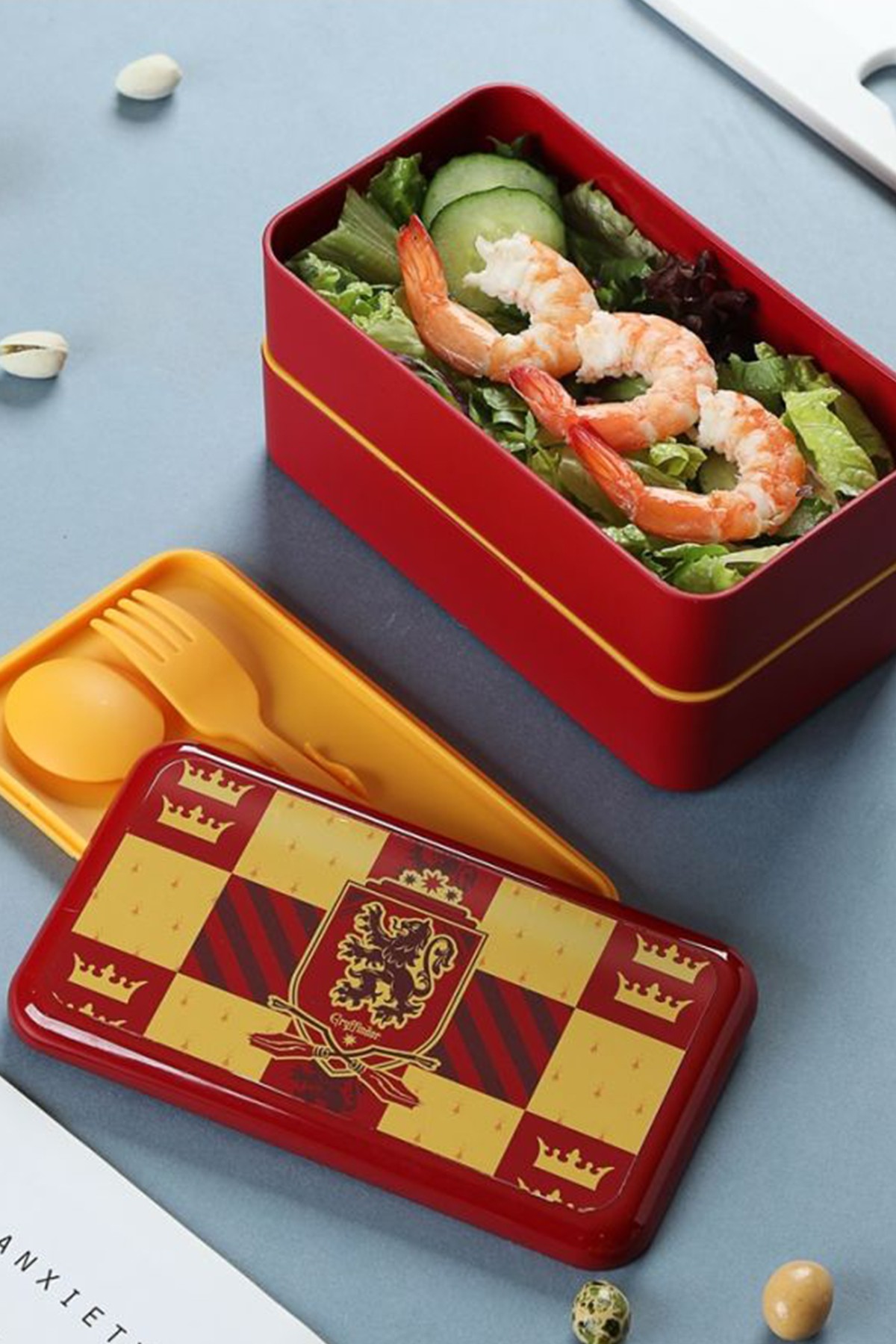 Harry Potter Lisanslı Çift Katlı Yemek Kabı (1000ml) - Gryffindor