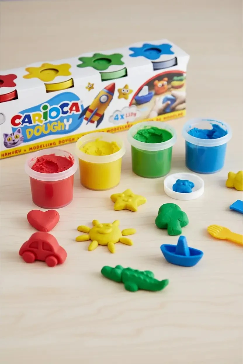 Oyun Hamuru 4'lü – Canlı Renkler Ve Eğlenceli Tasarımlar