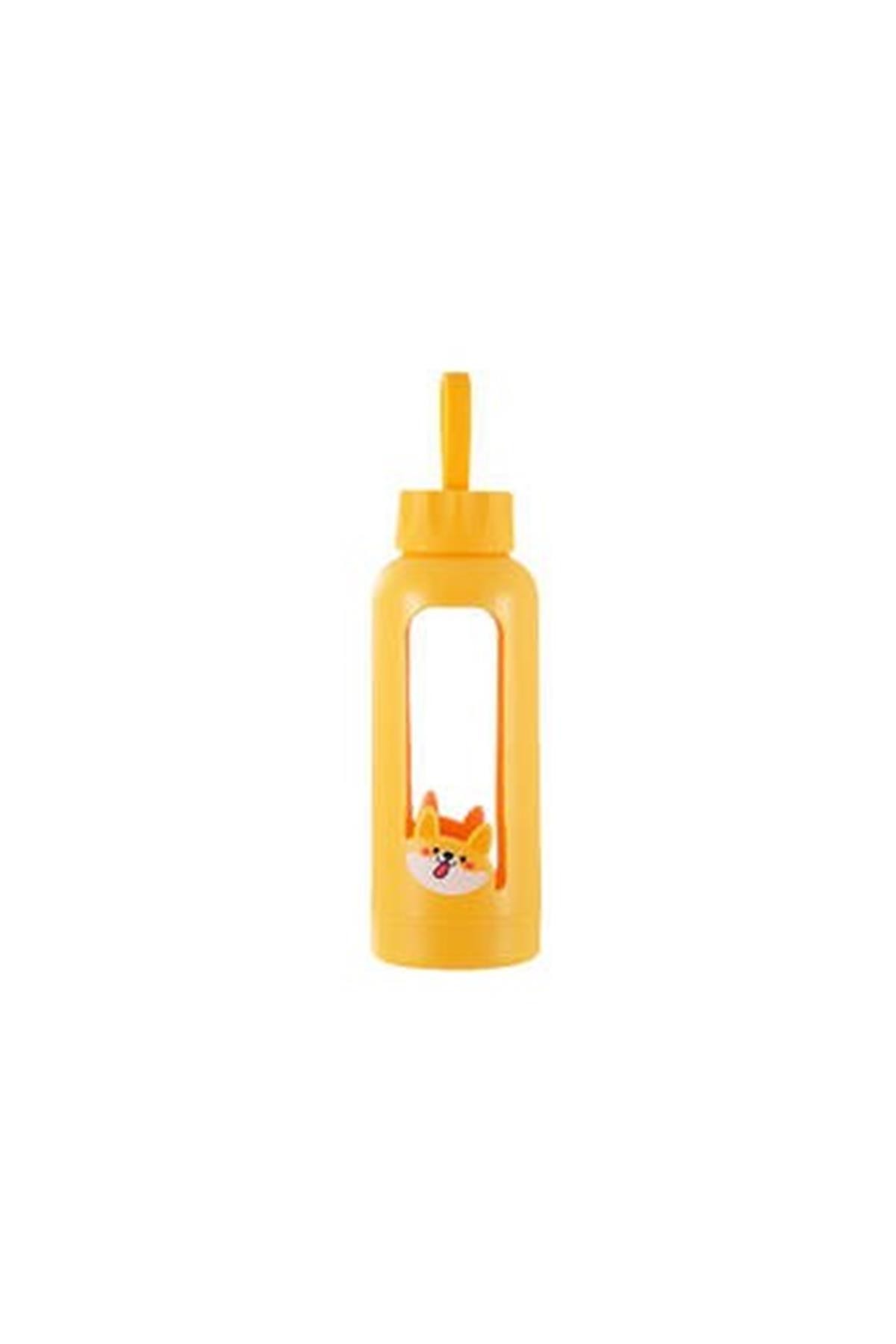 Sevimli Pet Serisi Plastik Cam Şişe 300Ml - Shiba Inu